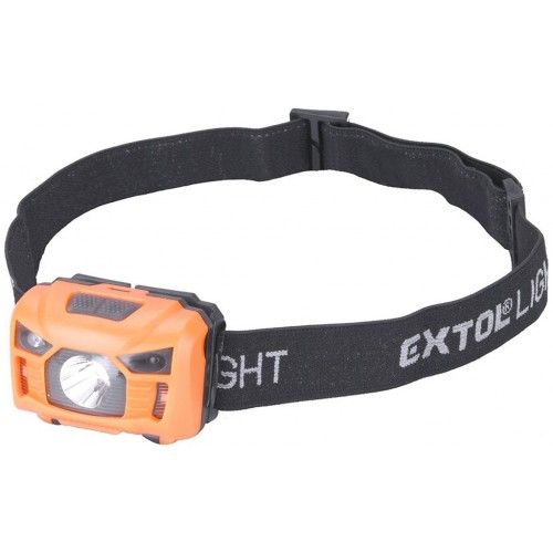 EXTOL LIGHT čelovka 100lm, nabíjací, USB, 3W LED 43180