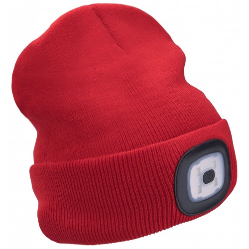 EXTOL LIGHT čiapka s čelovkou 45lm, nabíjací, USB, červená, univerzálna veľkosť 43198