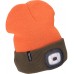 EXTOL LIGHT čiapka s čelovkou 4x45lm,USB nabíjanie,fluorescenčná oranžová/khaki 43460