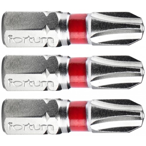 FORTUM-KITO hrot krížový phillips, sada 3ks, PH 3x25mm, S2 4741203 FORTUM-KITO hrot krížový phillips, sada 3ks, PH 3x25mm, S2 4741203
