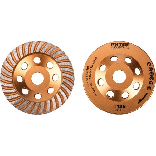 EXTOL INDUSTRIAL kotúč diamantový brúsny lamelový, O 125x22,2mm 8703102 EXTOL INDUSTRIAL kotúč diamantový brúsny lamelový, O 125x22,2mm 8703102
