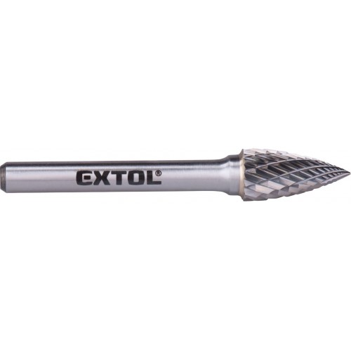 EXTOL INDUSTRIAL fréza karbidová, ostrý oblúk, pr.10x20mm / stopka 6mm, sek stredná8703764