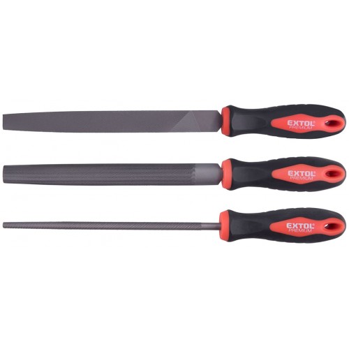 EXTOL PREMIUM pilníky, sada 3ks, 200mm, sek 2 8803610