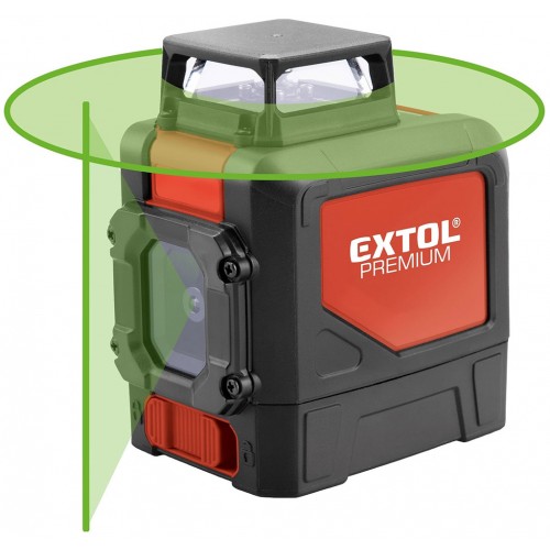 EXTOL PREMIUM laser zelený líniový, krížový samonivelačné 8823307