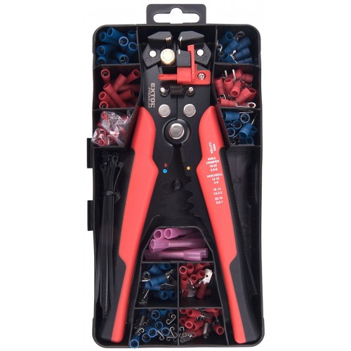 EXTOL PREMIUM kliešte odizolovacie / krimpovacie a koncovky, sada 231ks 8831126 EXTOL PREMIUM kliešte odizolovacie / krimpovacie a koncovky, sada 231ks 8831126