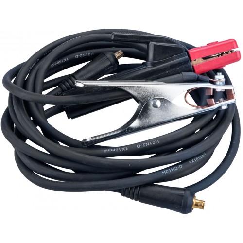 EXTOL PREMIUM káble zváracie, sada 2ks, 16mm2, 3m, 10-25, kliešte 200A, guma 8898220