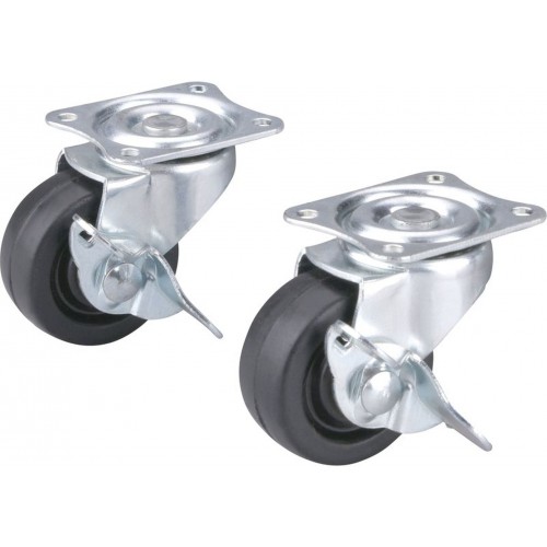 EXTOL CRAFT kolieska otočné z tvrdej gumy s brzdou, sada 2ks, priemer 40mm 956013 EXTOL CRAFT kolieska otočné z tvrdej gumy s brzdou, sada 2ks, priemer 40mm 956013