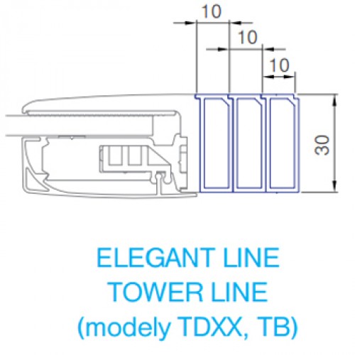 ROLTECHNIK nastavovací profil pre TB, 10/1991 mm, striebro P3534