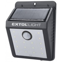 EXTOL LIGHT svetlo nástenné s pohybovým čidlom, 120l, solárne nabíjanie 43130