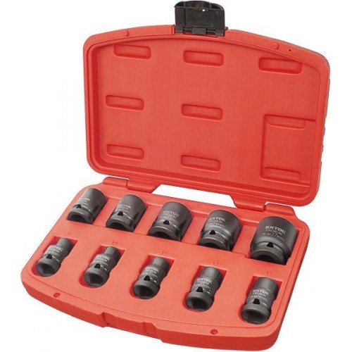 EXTOL PREMIUM hlavice nástrčné nárazové, sada 10ks, 1/2 ", 9-27mm, CrMoV 8818131 EXTOL PREMIUM hlavice nástrčné nárazové, sada 10ks, 1/2 ", 9-27mm, CrMoV 8818131