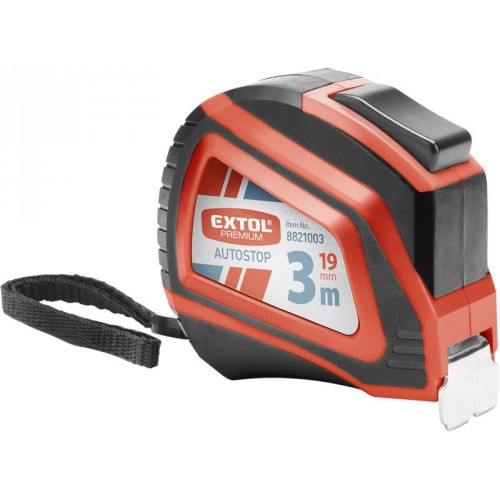 EXTOL PREMIUM meter zvinovací, 3m, 3m, š. Pásku 19mm 8821003