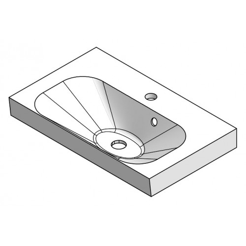 SAPHO MELODY FDT-637 JOY umývadlo 60x37cm, liaty mramor, biele