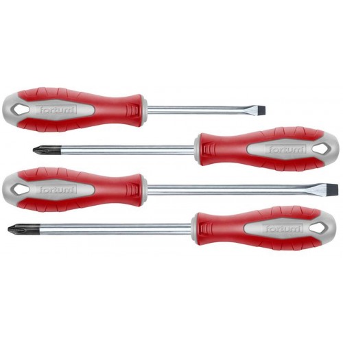 FORTUM skrutkovače, sada 4ks, 2x (-), 2x (PH), S2 4740920 FORTUM skrutkovače, sada 4ks, 2x (-), 2x (PH), S2 4740920