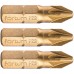 FORTUM-KITO hrot krížový Pozidriv, sada 3ks, PZ 2x25mm, titán. úprava, S2 4741372
