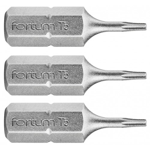 FORTUM-KITO TORX hegy, 3 db készlet, T 5x25mm, S2 4741405 FORTUM-KITO TORX hegy, 3 db készlet, T 5x25mm, S2 4741405