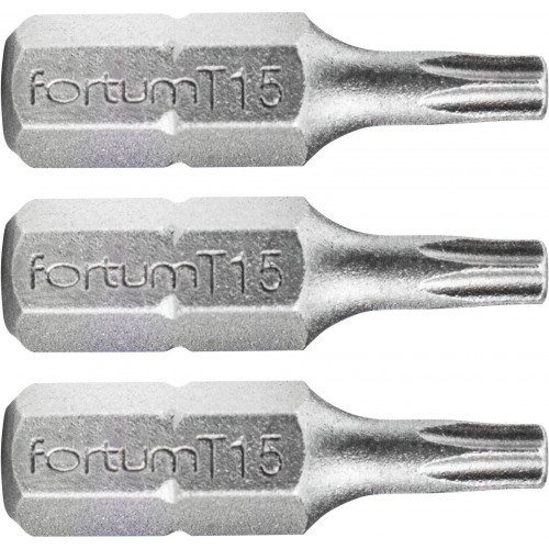 FORTUM-KITO hrot TORX, sada 3ks, T 15x25mm, S2 4741415 FORTUM-KITO hrot TORX, sada 3ks, T 15x25mm, S2 4741415