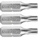 FORTUM-KITO hrot TORX, sada 3ks, T 20x25mm, S2 4741420