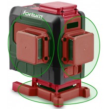 FORTUM laser zelený 3D líniový, krížový samonivelačné 4780216