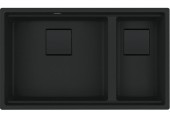 Franke Kubus 2 KNG 120/2, 760x460 mm, Fragranitový drez, Matná čierna 125.0718.492