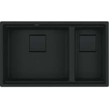 Franke Kubus 2 KNG 120/2, 760x460 mm, Fragranitový drez, Matná čierna 125.0718.492