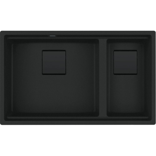Franke Kubus 2 KNG 120/2, 760x460 mm, Fragranitový drez, Matná čierna 125.0718.492