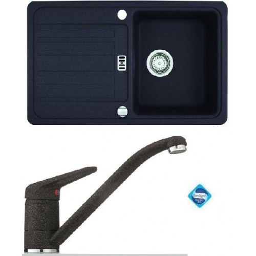 Franke SET G19 granitový drez EFG 614-78 onyx + drezová batéria FC 9541.071