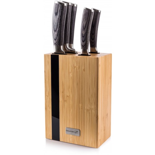G21 Sada nožov Gourmet Rustic 5 ks + bambusový blok 6002237