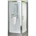 KOLO Geo-6 krídlové pivotové dvere 80, k bočnej stene Prismatic/strieborná GDRP80205003