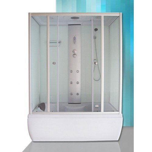 Roltechnik GENT WHITE masážny box, striebro / transparent Roltechnik GENT WHITE masážny box, striebro / transparent