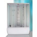 Roltechnik GENT WHITE masážny box, striebro / transparent