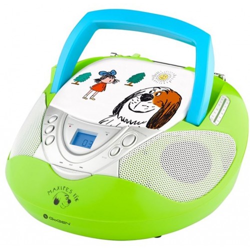 GOGEN Rádioprijímač s CD MAXI RADIO GN, CD / MP3 / USB, zelený GOGMAXIRADIOGN