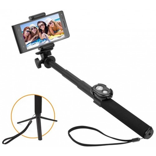 GoGEN Selfie tyč 5 teleskopická, bluetooth, čierna GOGBTSELFIE5B