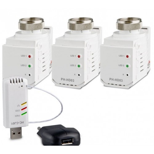 ELEKTROBOCK Home Control set s hlavicami SET3 HC-PH-HD03 ELEKTROBOCK Home Control set s hlavicami SET3 HC-PH-HD03