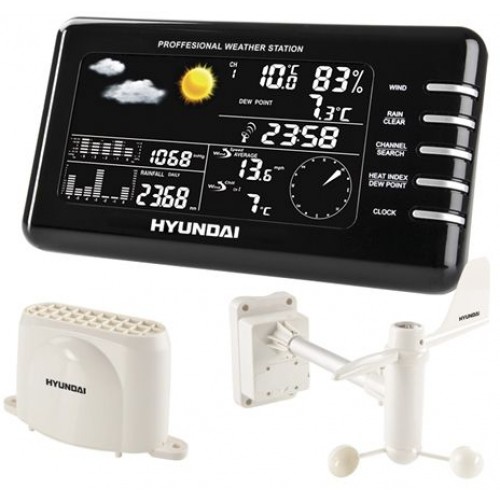 HYUNDAI WS 2077 R WIND Meteorologická stanica s vetromerom a zrážkomerom