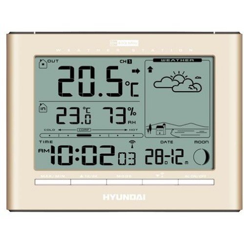 HYUNDAI WSC 2180 Meteorologická stanica, perleťová HYUNDAI WSC 2180 Meteorologická stanica, perleťová