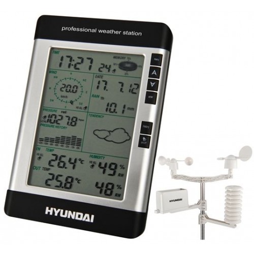 HYUNDAI WSP 2080 Profesionálna meteorologická stanica s vetromerom a zrážkomerom