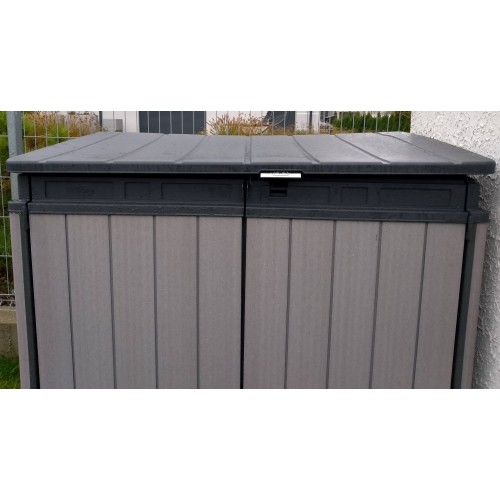 VÝPREDAJ KETER ELITE STORE Úložná skriňa, 141 x 82 x 123,5, sivá / čierna 17206448 POUŽITÝ