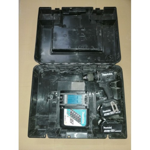 BAZÁR Makita DDF482RFEB Aku vŕtací skrutkovač čierny 2x Li-ion LXT 18V/3,0 Ah PO SERVISE!!