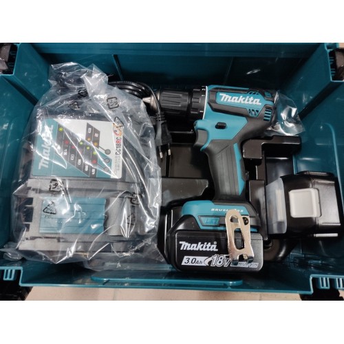 BAZÁR Makita DDF485RFJ Aku bezuhlíkový skrutkovač Li-ion LXT, 2x 18V/3,0 Ah, Makpac
