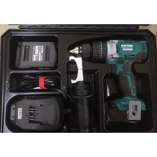 BAZÁR EXTOL INDUSTRIAL Aku vŕtací skrutkovač s príklepom SHARE20V, 20V Li-ion, 8791800