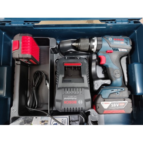 BAZÁR BOSCH GSB 18V-60 C aku kombinovaný skrutkovač, 2x 5,0Ah 06019G2100 1X POUŽITÉ!!