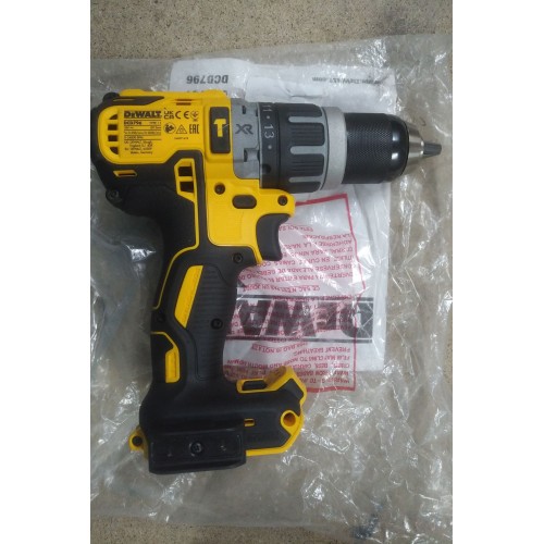 BAZÁR DeWALT DCD796N Bezuhlíková príklep. vrtačka/ šroubovák (70Nm/18V) bez aku. POSERVISE