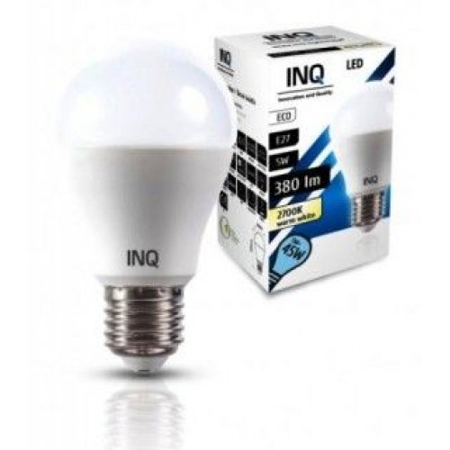 INQ LED žiarovka, E27 5W A60, teplá biela IN712209