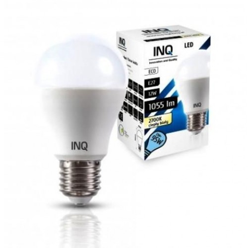 INQ LED žiarovka, E27 12W A60, teplá biela 1055lm IN714098