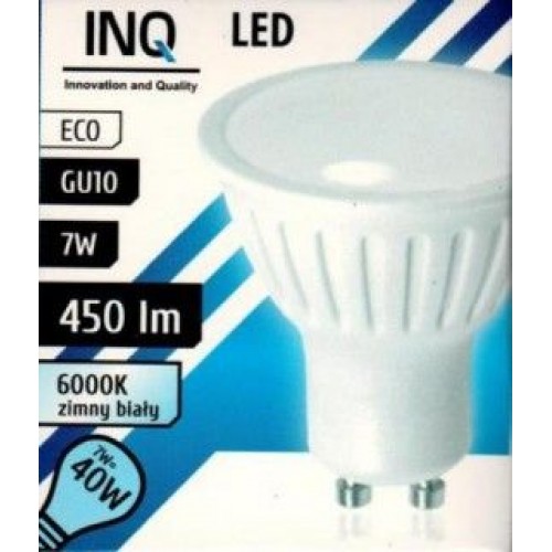 INQ LED žiarovka, GU10 7W studená biela IN714364 INQ LED žiarovka, GU10 7W studená biela IN714364