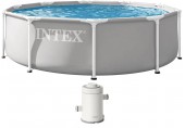 INTEX PRISM FRAME Okrúhly bazén 305 × 76 cm s kartušovou filtráciou 220-240V 26702ND
