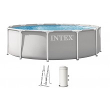 INTEX PRISM FRAME Okrúhly bazén 366 × 99 cm s kartušovou filtráciou 220–240V 26716ND