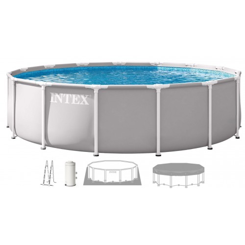 INTEX PRISM FRAME Okrúhly bazén 427 × 107 cm s kartušovou filtráciou 220–240V 26720ND INTEX PRISM FRAME Okrúhly bazén 427 × 107 cm s kartušovou filtráciou 220–240V 26720ND