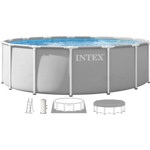 INTEX PRISM FRAME Okrúhly bazén 457 × 122 cm s kartušovou filtráciou 220–240V 26726ND INTEX PRISM FRAME Okrúhly bazén 457 × 122 cm s kartušovou filtráciou 220–240V 26726ND