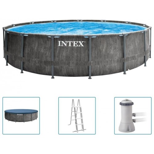 INTEX GREYWOOD PRISM FRAME PREMIUM POOLS Bazén set 457 x 122 cm 26742NP